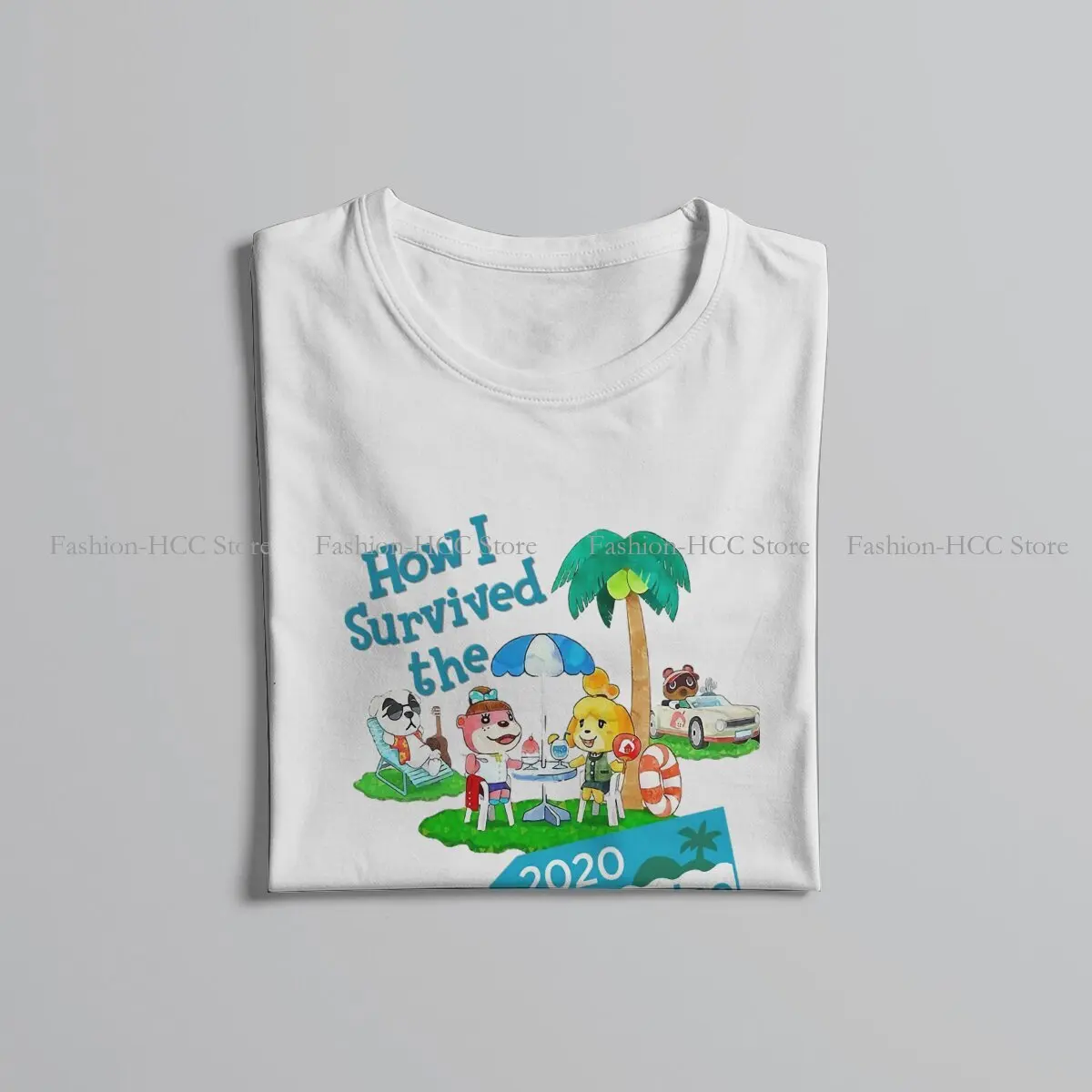 How I Survived O Neck TShirt Animal Crossing：Pocket Camp Original Polyester T Shirt Man\'s Tops