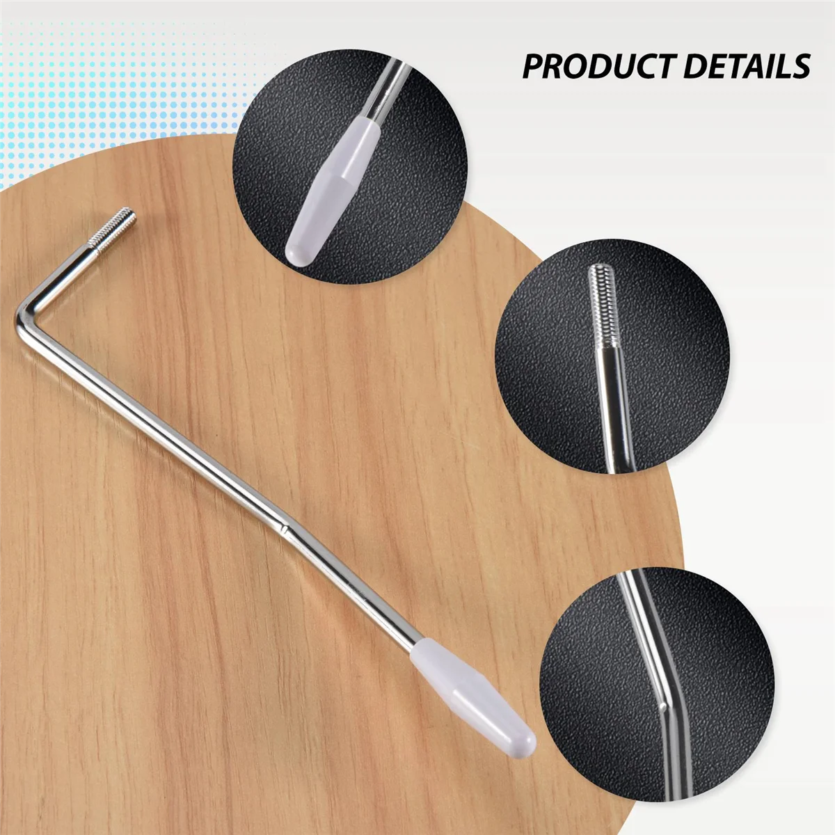 New Silver 5.0Mm Rocker Tremolo Arm Vibrato Steel Lever For Electric Guitar Instruments