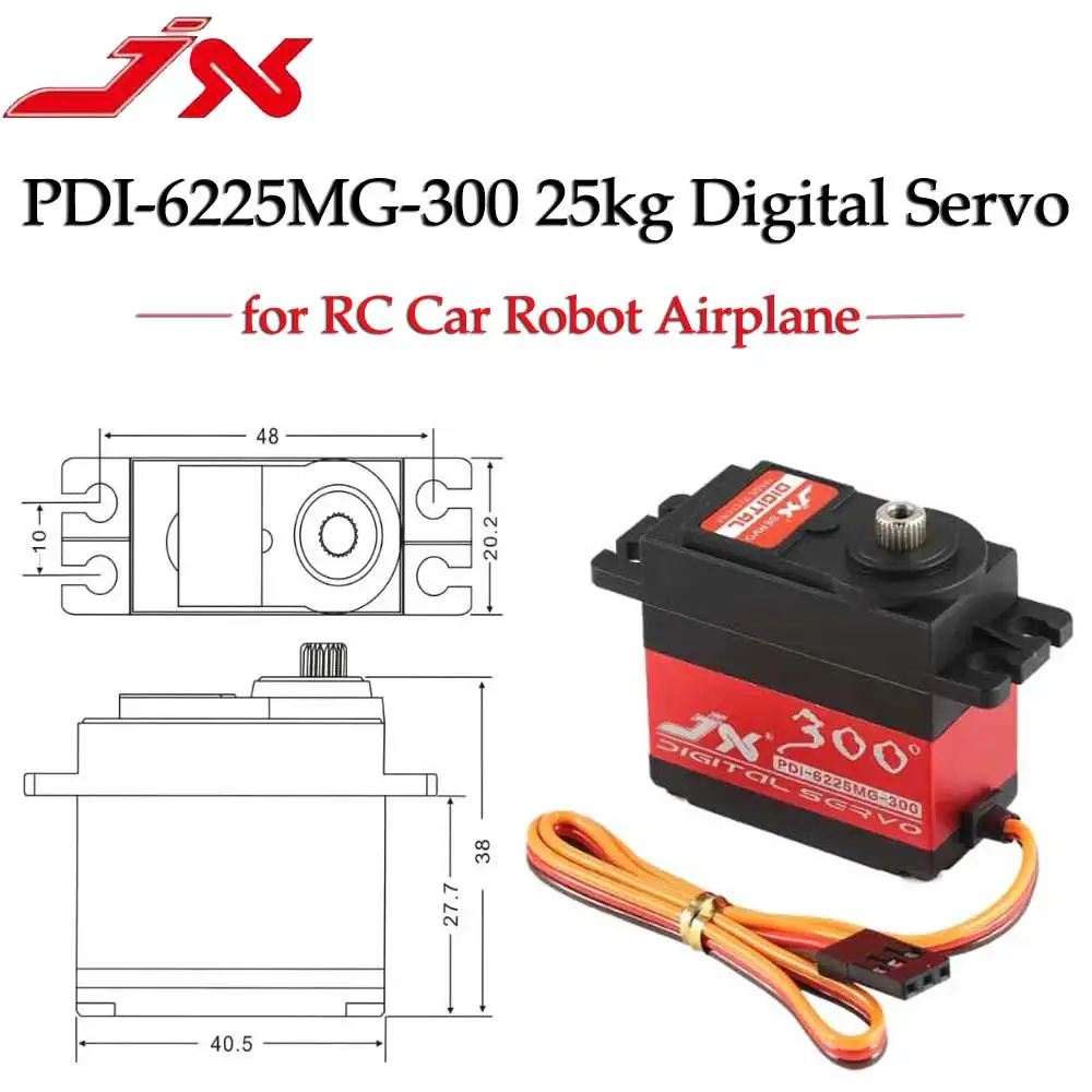 JX-Micro Servo Digital 9g, 17g, 25g, 1,2 kg, 6,6 kg, 9kg, 20kg, 25kg, engranaje de Metal para coche, Robot, avión, Dron, piezas de modelo RC