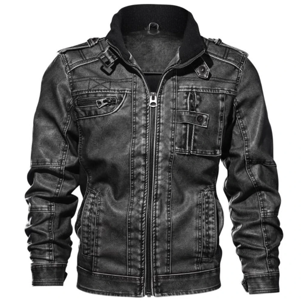 Mountainskin New Men'S Leather Jackets Autumn Casual Motorcycle Pu Outerwear Warm Biker Leather Coats Brand Clothing Eu Size 8xl