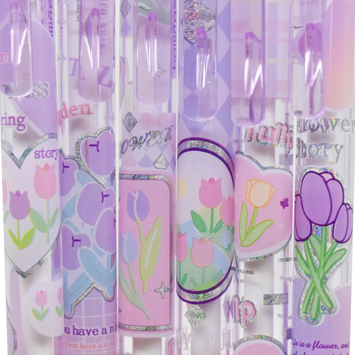 6pcs Cute Erasable Gel Pens, 0.5mm Fine Point, Smooth Writing, Blue Ink, No Smudge, Ideal for Planners & Office Supplies