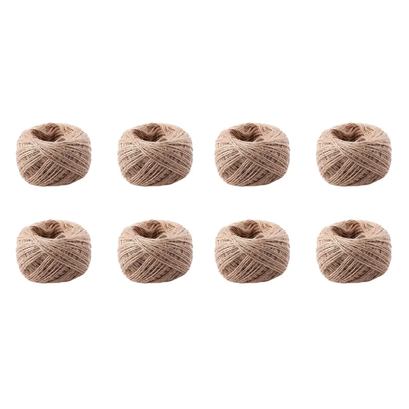 

REPLA-8Pcs 100 Meter - Natural Textured Hessian Jute Twine String 1Mm