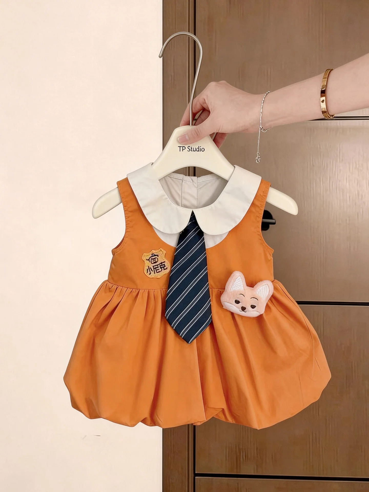 

Sweet Casual Cartoon Flower Bud Skirt Dress for Girls Summer 2026 New Style Loose Fit Doll Collar Everyday Wear