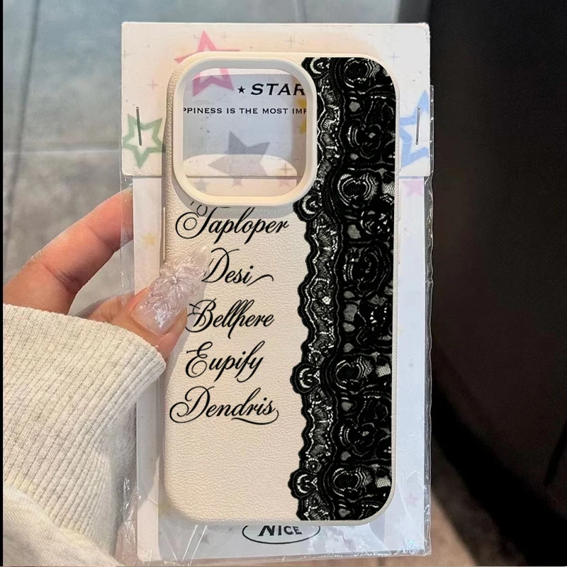 Vintage Black Lace Print Phone Case For Samsung Galaxy S26 Ultra S25 FE S24 S23 S22 Plus A17 A37 A57 A56 A55 A54 A26 Soft Cover