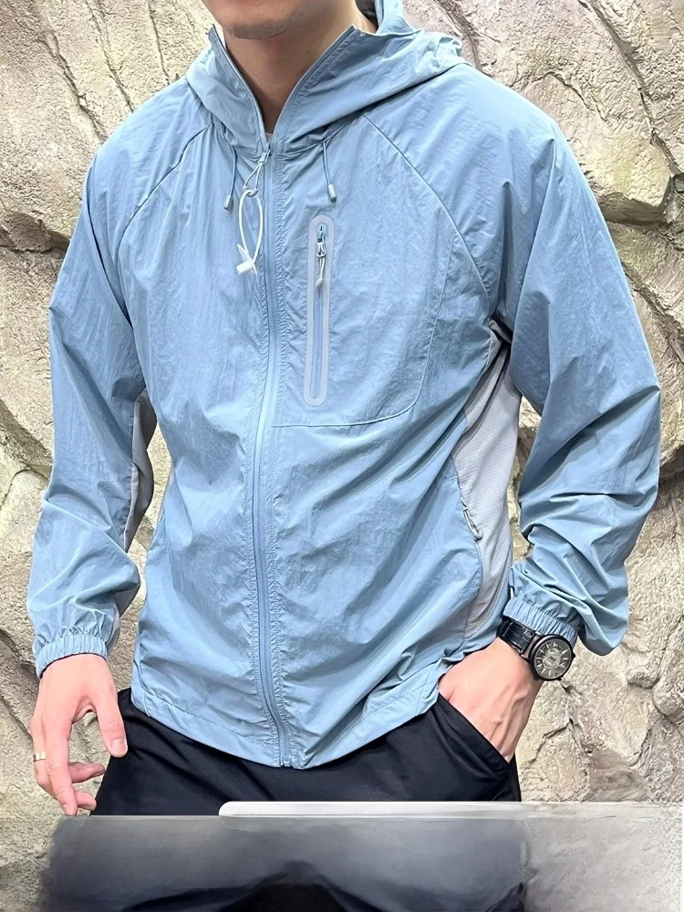 

Outdoor Skin-Caring Hooded Sun-Protective Jaet ex Youth Faion Spring Summer Lightweight Long Sve Zipper Closure