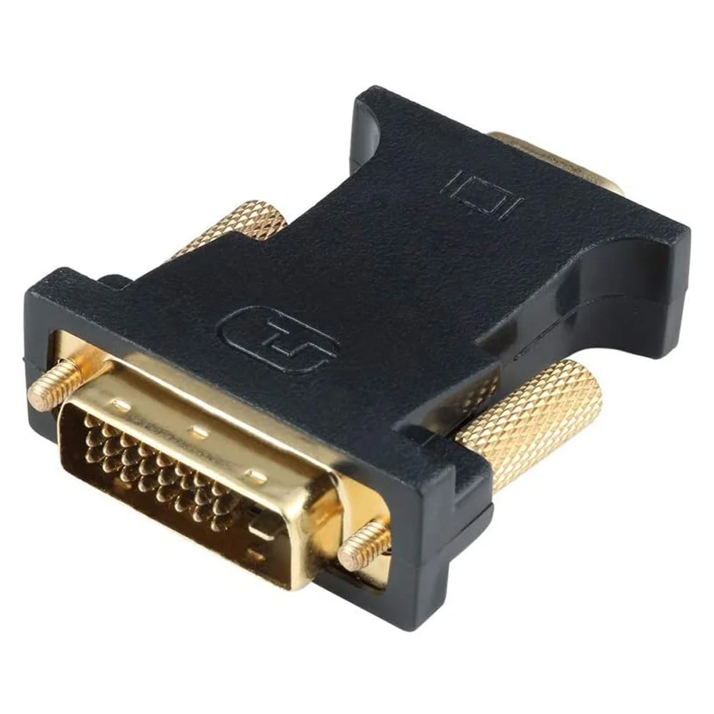 Active DVI-D to VGA Adapter DVI 24+1 to VGA Male to Female Video Converter for PC DVD Monitor HDTV(Dvi Male Vga Female)