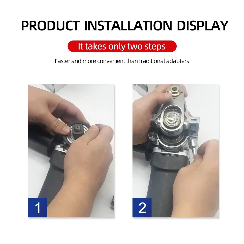 Imagem -04 - Angle Grinder Conversão Head Kits Adaptador M10 M14 Thread para 100 125 tipo Polidor Polimento Ferramenta de Oscilação