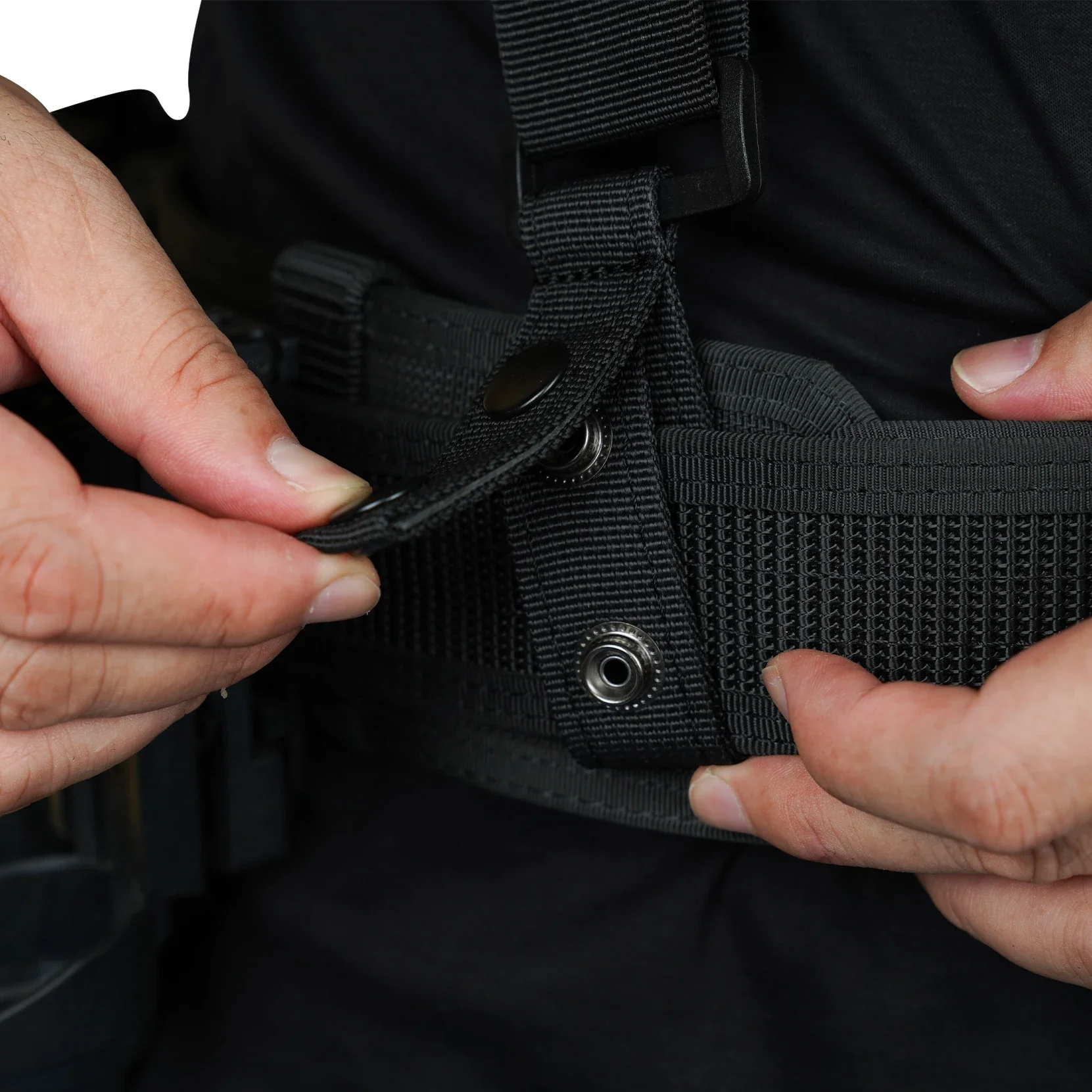 Kunn suspensórios táticos, cinto de serviço policial para homens, suspensório de cinto de ferramentas ajustável de 1,5 polegadas com 4 acessórios de laço