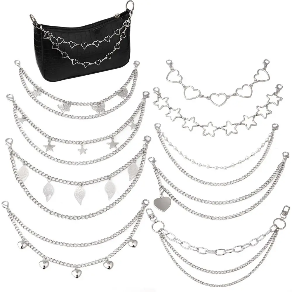 

Elegant Butterfly Metal Bag Chain Heart Star Multi-layer Metal Chain Strap DIY Handles Pants Chain Women Bag Accessories Women