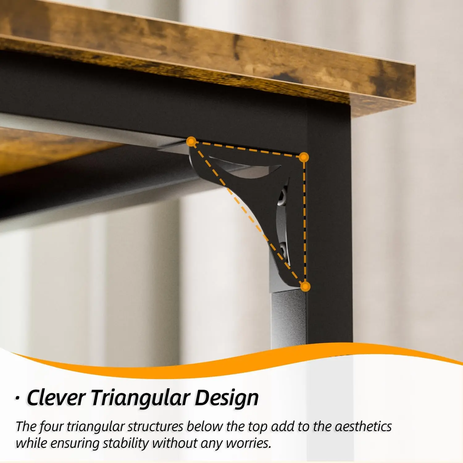 63" Bar  Height Pub Table, Counter Height Bar Table, Rectangular High Top Kitchen & Dining Counter Tables with Sturdy Legs & Eas