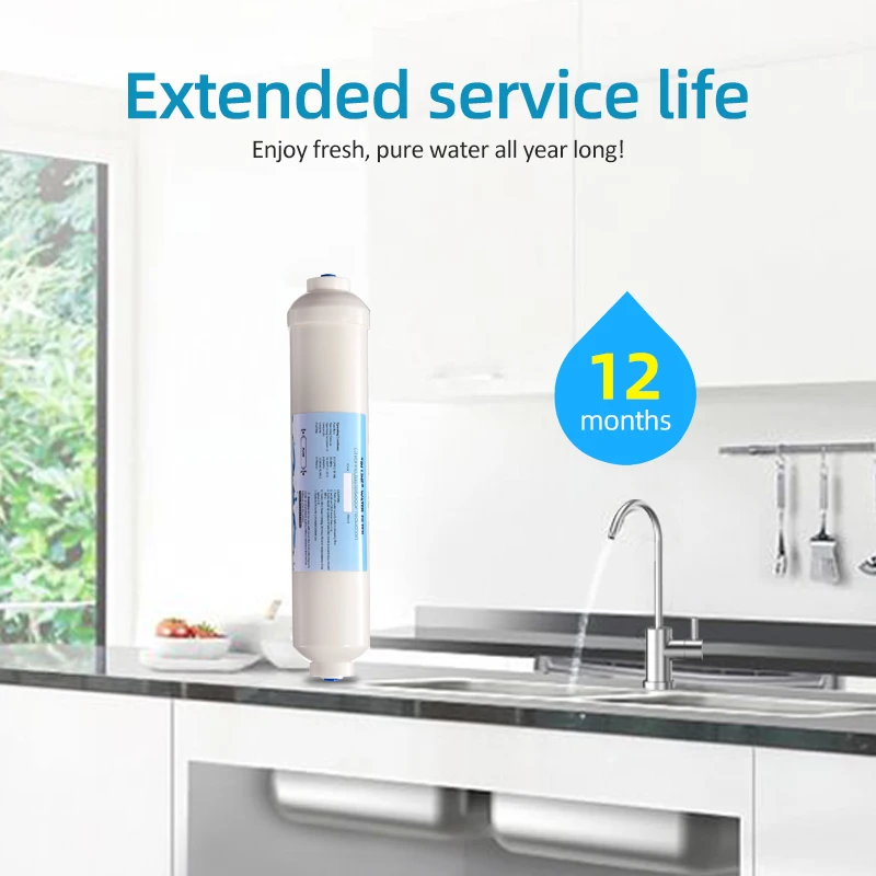 2PCS T33 water purifier alkaline carbon rod mineralization filter element reverse osmosis refrigerator filter