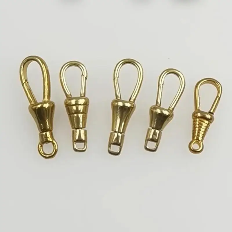 &1PC Brass Made Pattern Pocket Watch Swivel Clip Chain Spring Snap Hook 30mm 1.2 Inch Buckle Chain Pearl Gems DIY