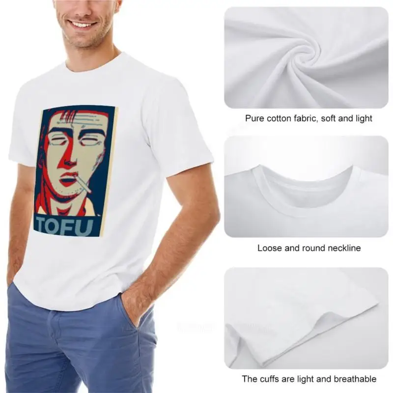 men cotton tshirt black Initial D Tofu Bunta new edition t shirt Short sleeve tee mens tall t shirts summer male top teeshirt
