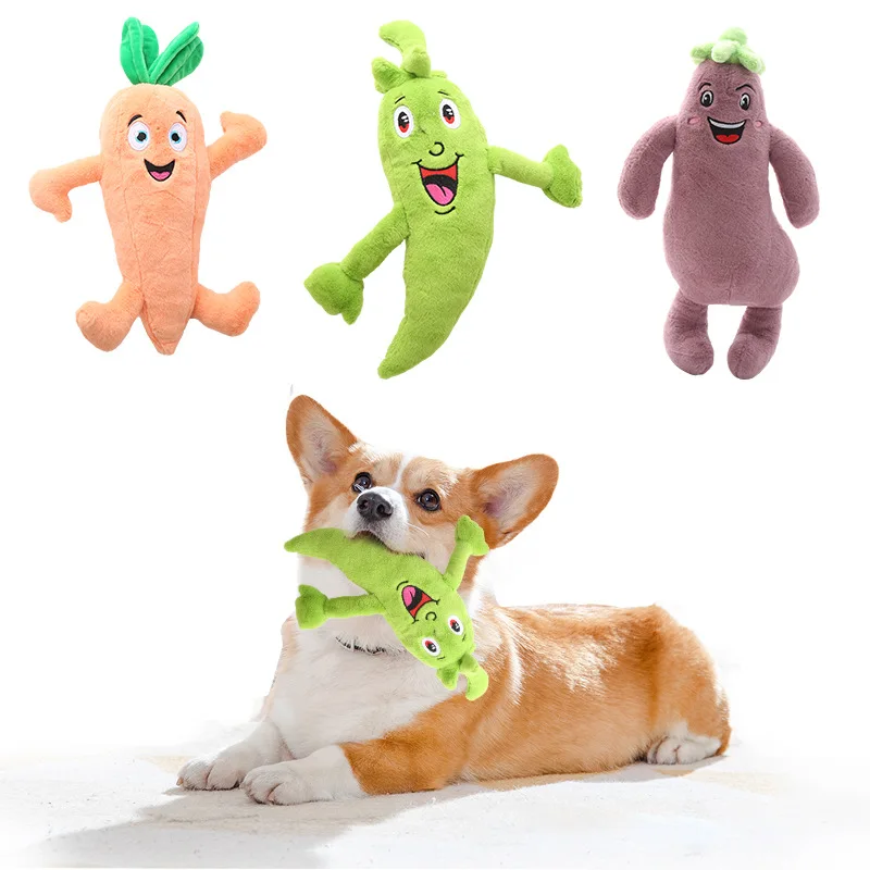 New plush dog toy sound vegetable paradise medium and large dog toy self-Hi comfort companion pet supplies Accesorios perro Dog