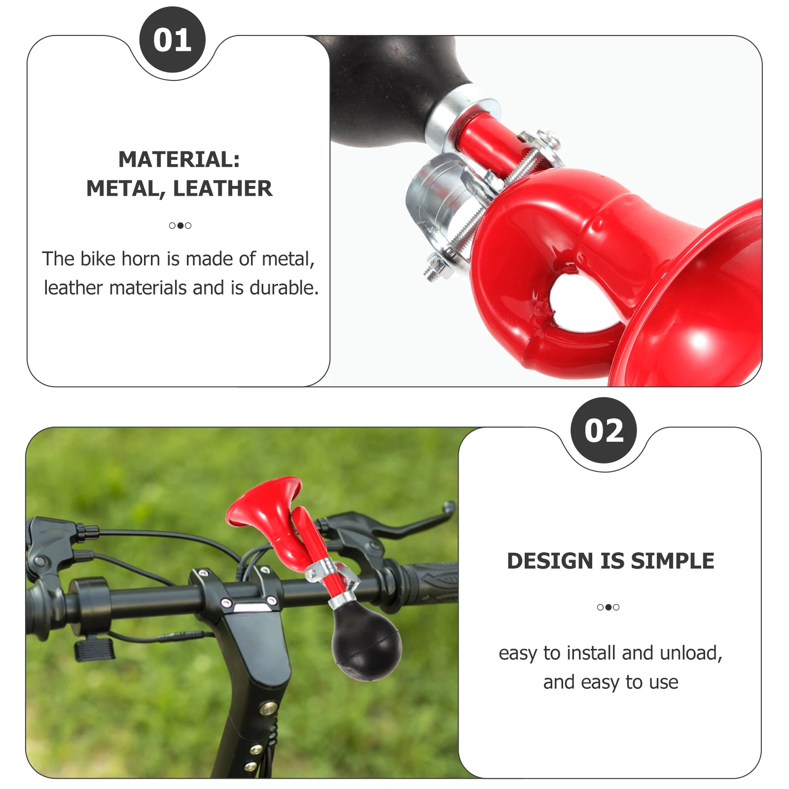 

Bike Horn Creative Manual Air Horn Simple Design Easy Install Safe Riding Outdoor Use Practical Bike Accessory Portable Squeeze