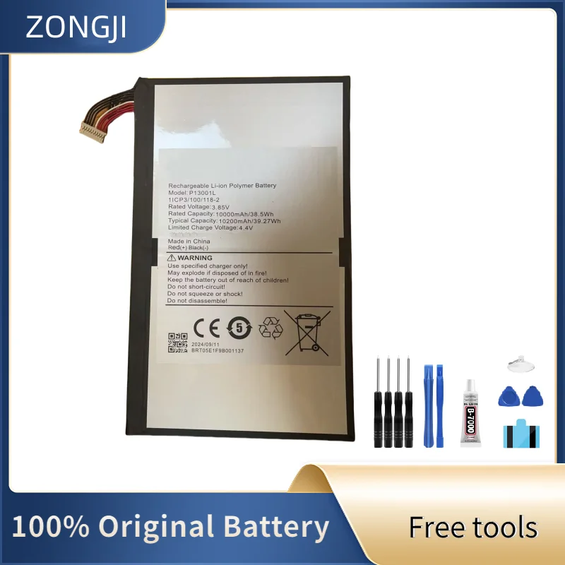 ZONGJI New Compatible Battery For Itel P13001L P13001L 10000mAh Batteries + Free Tools
