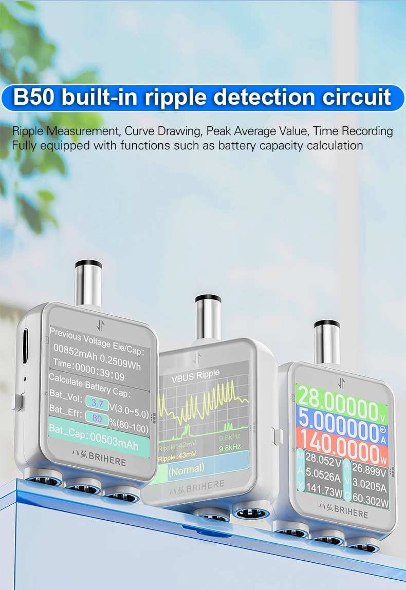 B50 DC5.5 Hochpräzisions-Tester Digitales Display Voltmeter Amperemeter Wattmeter DC Strom-Spannungs-Leistungsmonitor Industrieller Tester – Detail 4