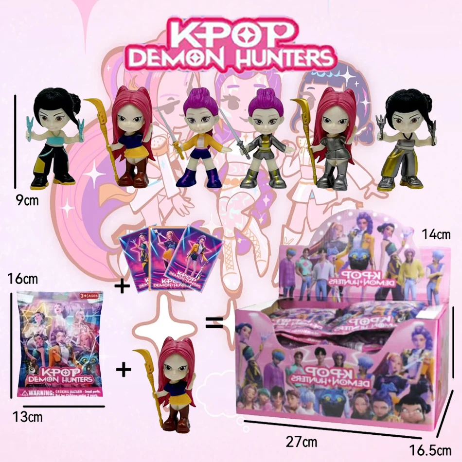 أنيمي Kpop شيطان الصيادين صندوق أعمى شيطان الصيادين رومي ميرا زوي النمر اللعب مكتب الديكور التماثيل زخرفة طفل هدايا عيد الميلاد