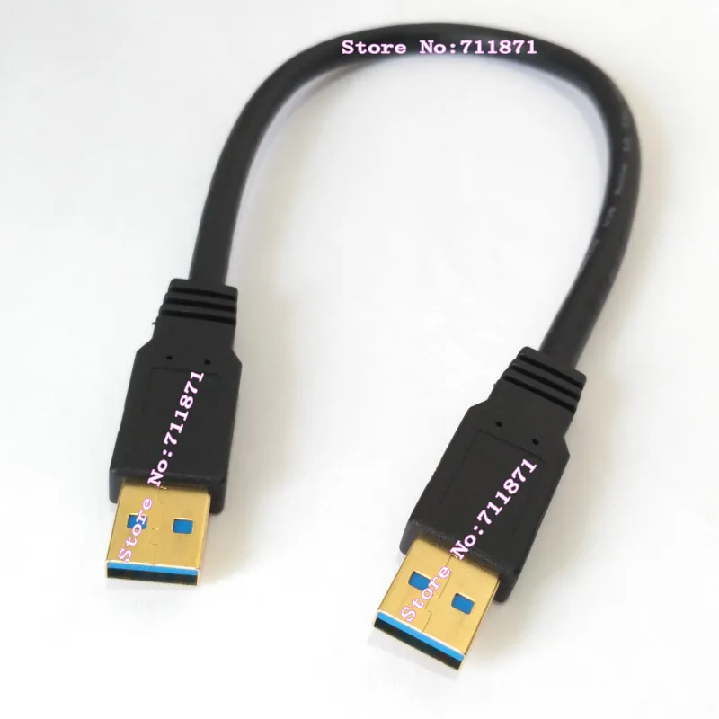 كابل USB أسود للذكور إلى الذكور ، 30 ، USB ، ذكر ، ذكر ، USB ، كابل خط بيانات الطاقة ، سلك سلك مزدوج للذكور