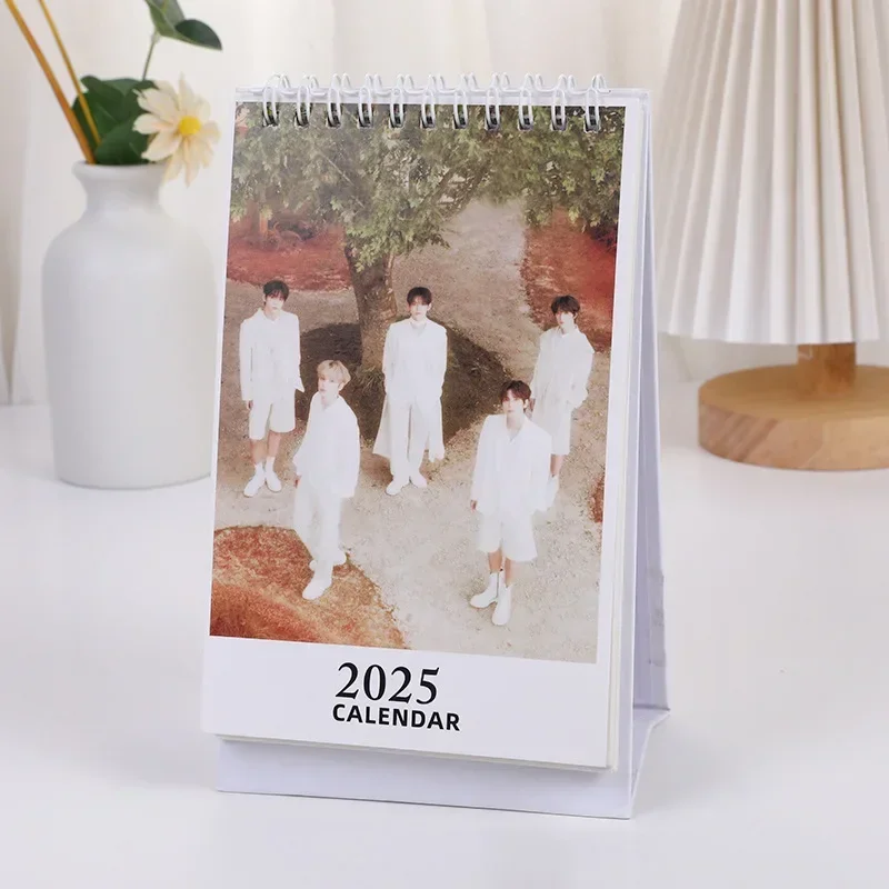 Kpop 2025 New Year Table Calendar ATEEZ TXT GIDLE BINI Desk Calendar Agenda Organizer Planner Books