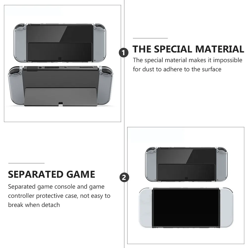 

1 set 1 Set Tpu Console Protective Shell Compatible For Switch Oled Precision Cutouts Dust Resistant Durable Separated