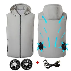 Ventilador deportivo de verano para hombre y mujer, aire acondicionado fresco, chaleco ultraligero de marca, ropa para exteriores, chaqueta cortavientos para el sol, trabajador de pesca