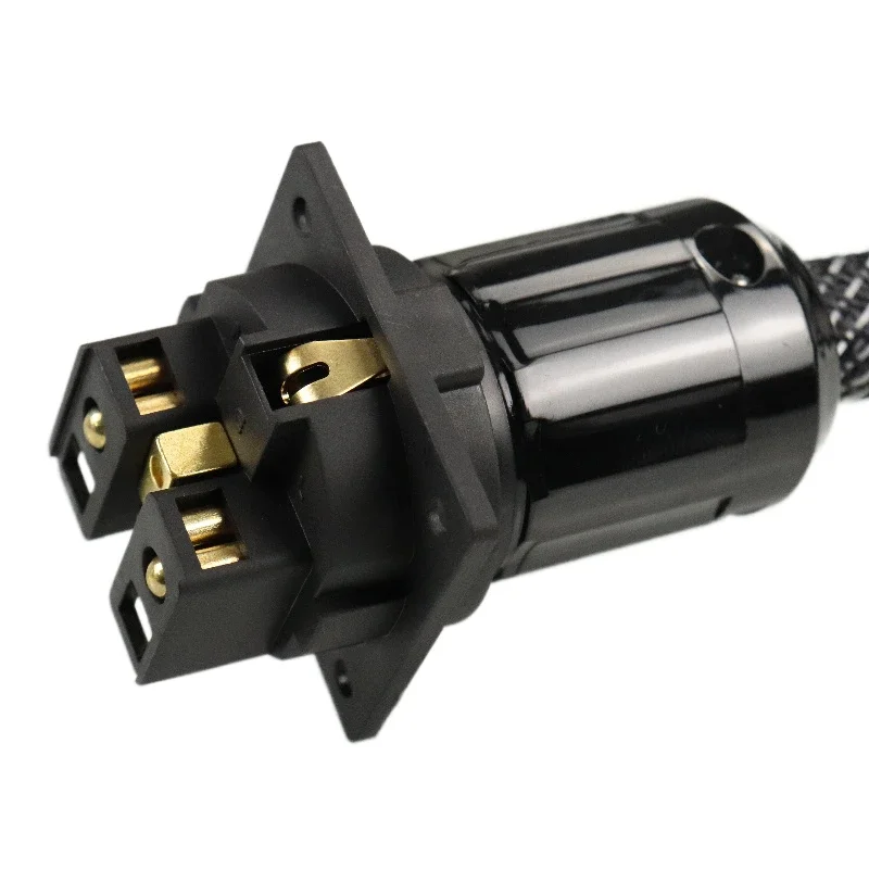 16 Amp 250 Volt OEM / ODM European Standard Wall Plug 86 Square Panel Socket Brass Gold-plating