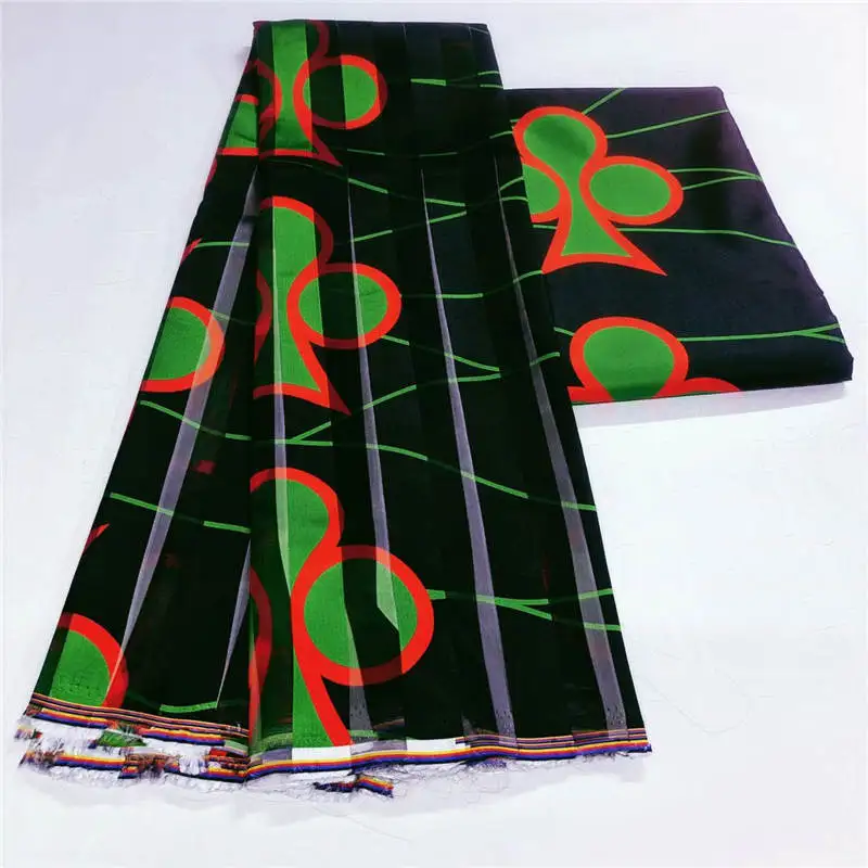 New Arrivals African Fabric Organza Satin Silk Fabric High Quality Printed Satin Fabric For Party Dress 6 Yards/lot.