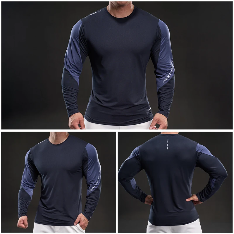 

Youth Outdoor Fashion Simple Natural Quick Drying Long Sleeved T-shirt High Elasticity Breathable Tight Fitting Sportswear