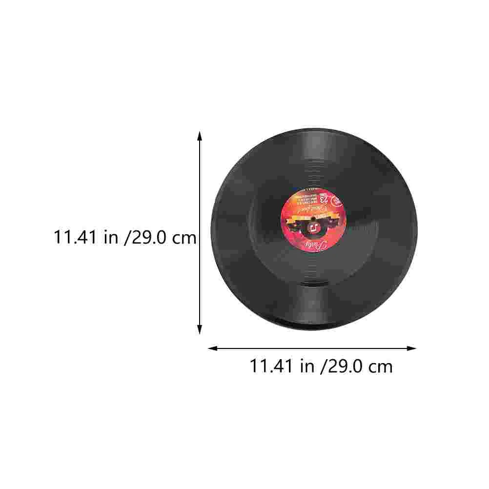 6 Pcs Vinyl Record Decoration Records Cut Fake Plastic Office Aesthetic