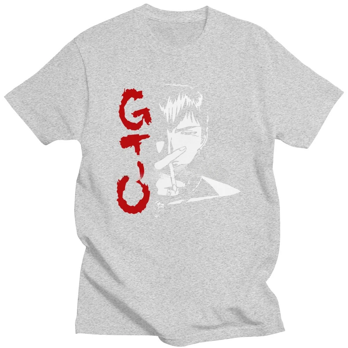 Men Short Sleeve GTO Manga Tshirt O-neck Cotton Tee Tops Japan Eikichi T-Shirt Clothes Cool Anime Great Teacher Onizuka T Shirt