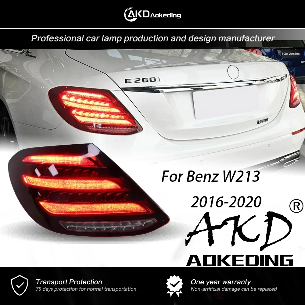 

Задняя лампа AKD для BenZ W213 2016-2020 E180 E200 E260, лампа в сборе, обновленный динамический сигнал, автомобильные аксессуары