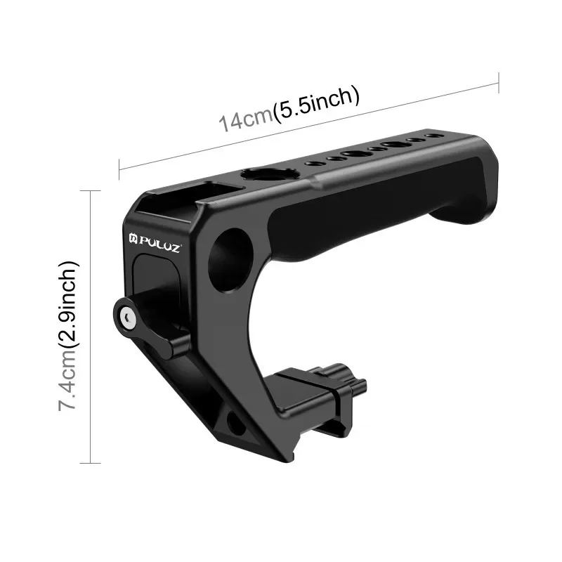 

Double-thread Metal Quick Release Top Handle with Cold Shoe for Camera Cage Stabilizer