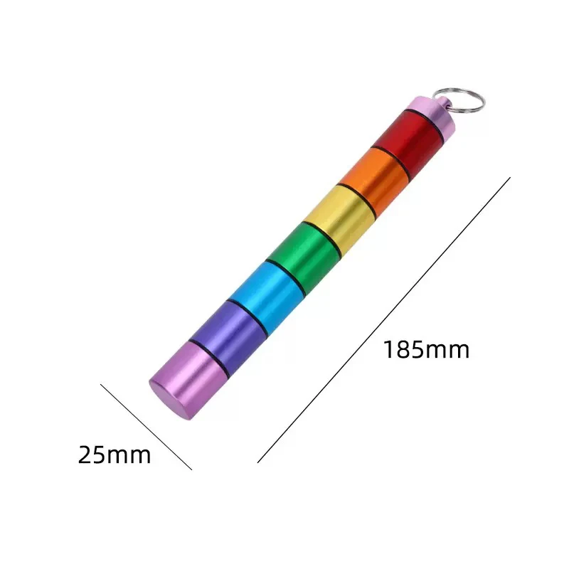 منظم حبوب أسبوعي معدني مقاوم للماء مع تصميم حجرة لمدة 7 أيام، مجموعة إسعافات أولية محمولة للسفر في الهواء الطلق مع حلقة مفاتيح