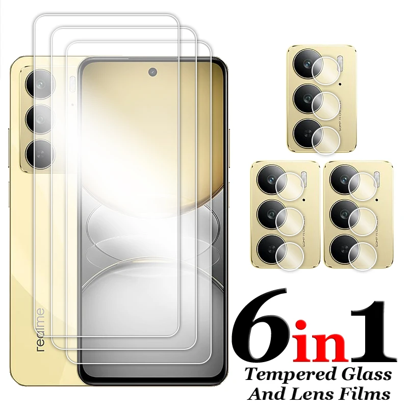 For Realme C75 Glass For Realme C75 4G Tempered Glass 6.72 inch Transparent HD Screen Protector For Realme C75 Lens Film