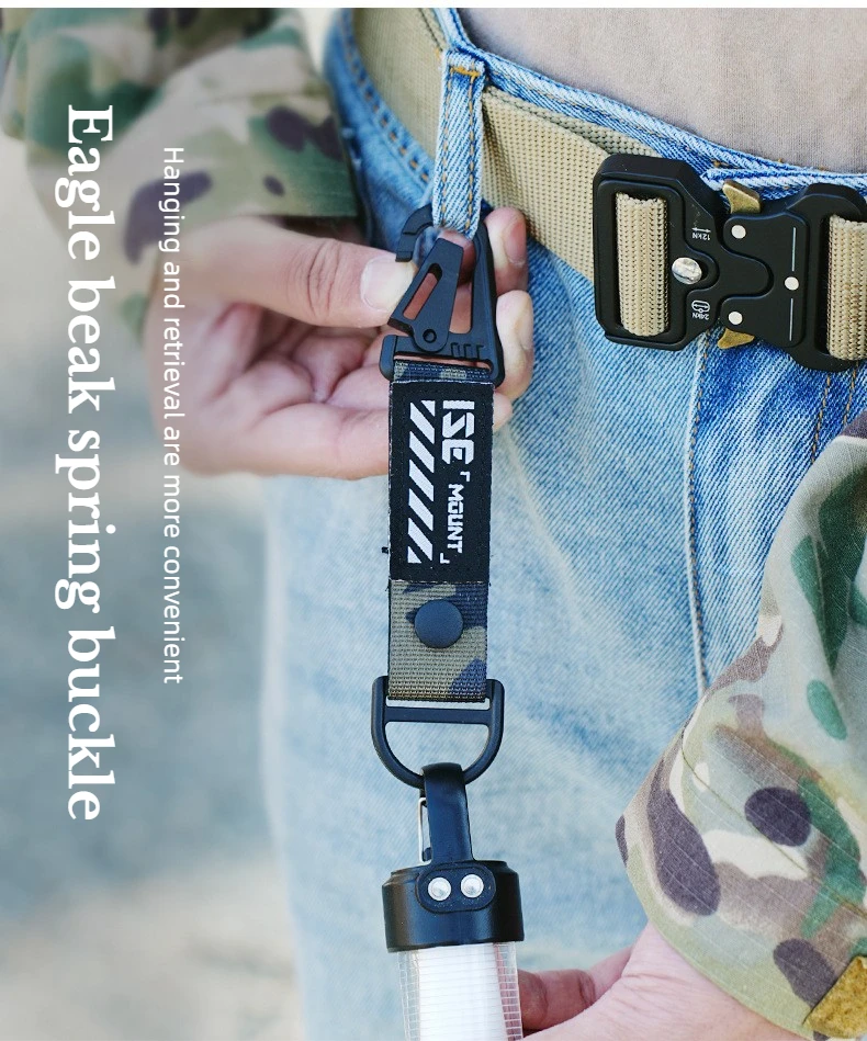 1 Stück Taktischer Karabiner Outdoor EDC Schlüsselanhänger Nylon-Gurtband Schlüsselhalter Camping Rucksack Gürtelhaken Aufhänge-Schnalle Multifunktions-Clip ﻿ – Detail 9