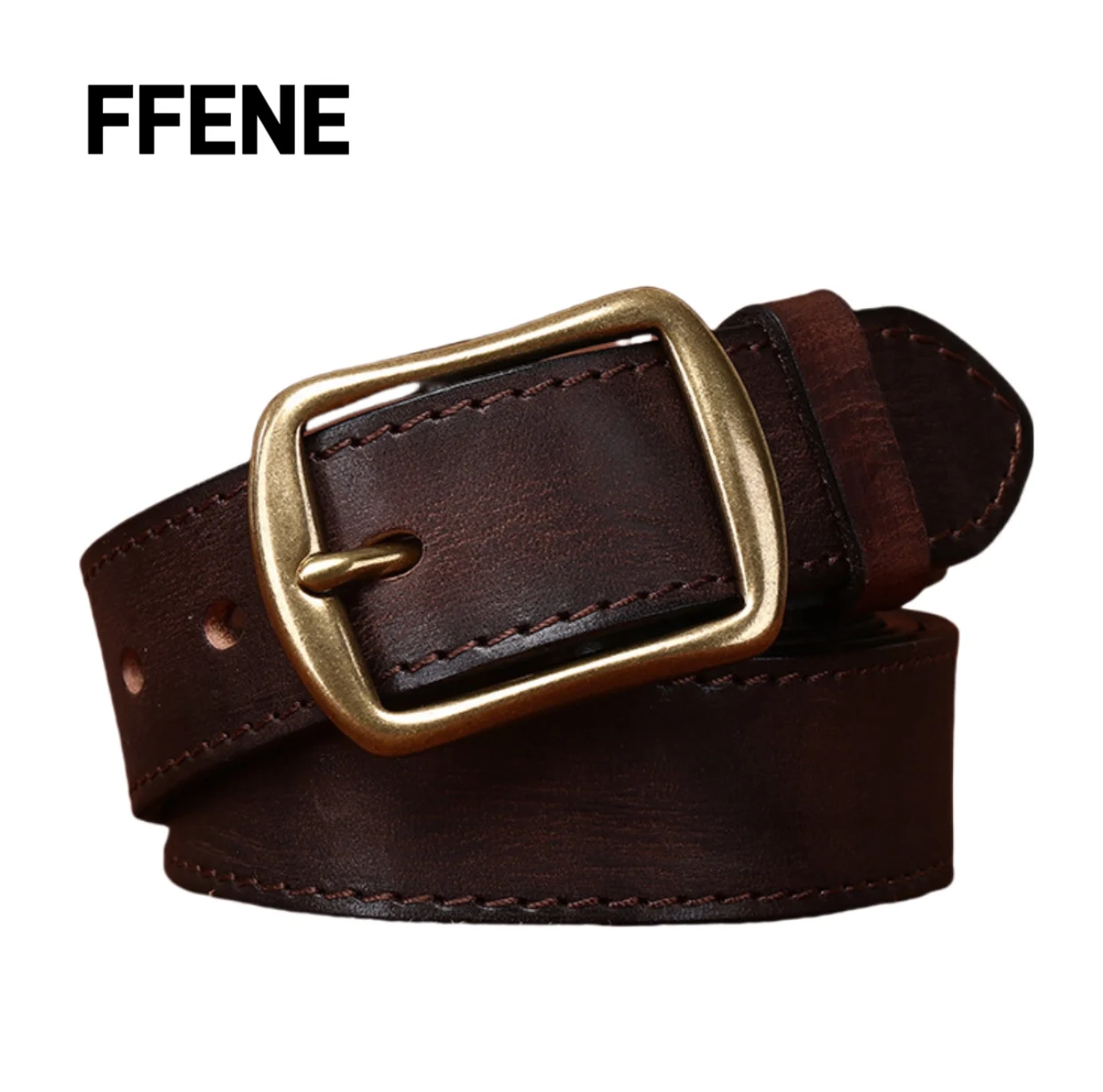 

Handmade retro luxurious first-layer cow leather men's belt, versatile casual men's belt, men's leather high-end sense jeans
