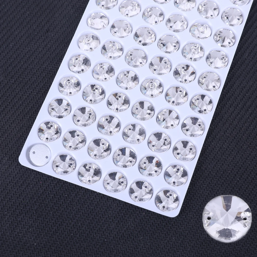 VC Sew On AB Rhinestone roundness Shape Flatback Glass Crystals for Clothing Wedding Dresses All For Decoration DIY