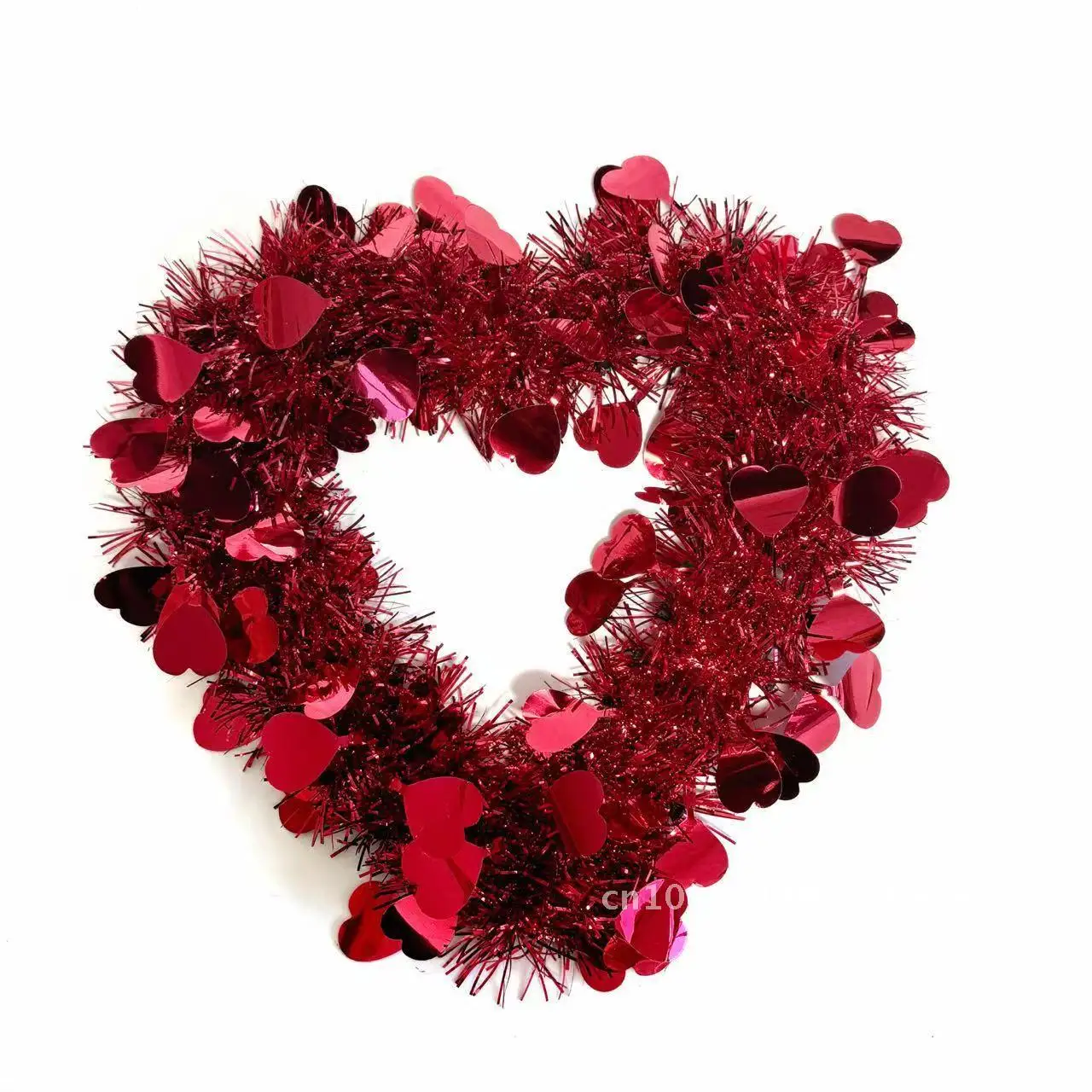 

Red Valentine's Day Love Wreath Pendant Decorations Atmosphere Props Plastic Products Wedding Wall Hanging Ornaments