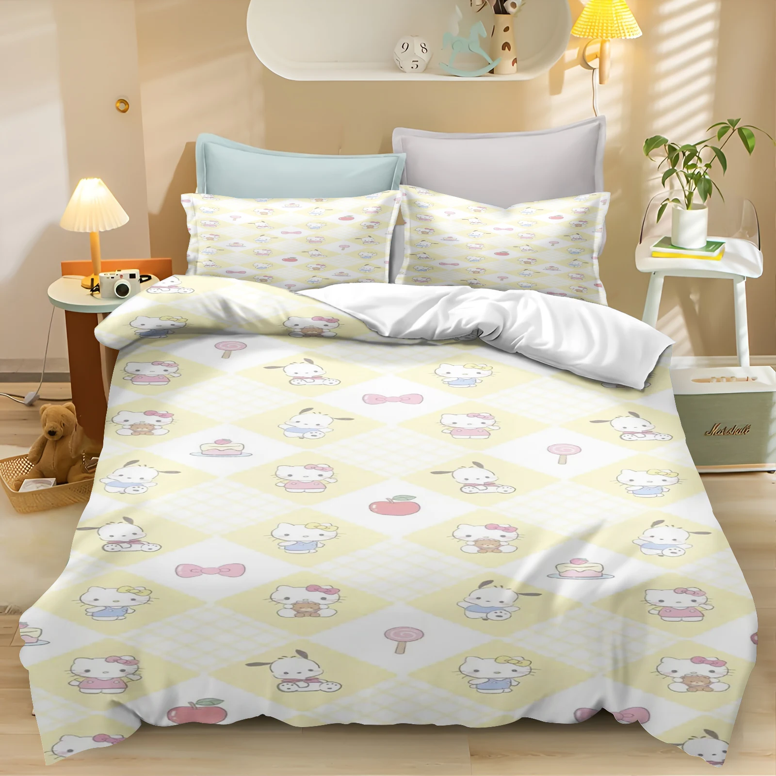 

Animal Anime Duvet Cover Bedding Pillowcase Printed General Children And Adult Set Queen Size Reactive Printing Quilt