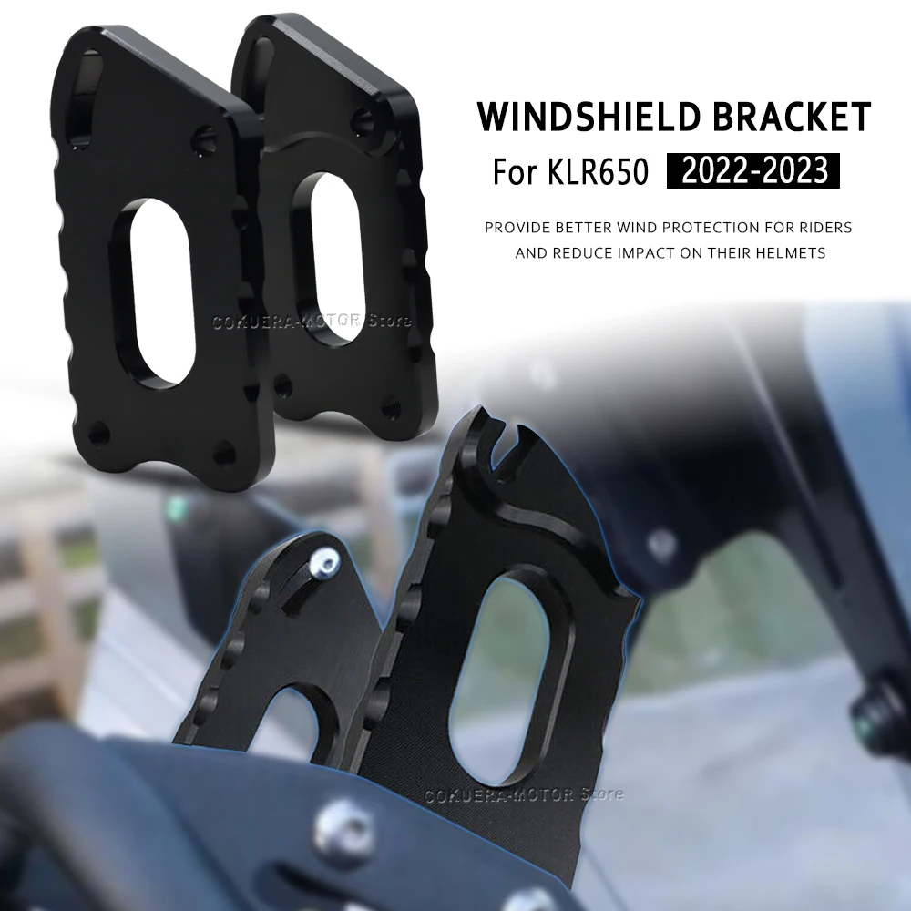 

Motorcycle accessories Windscreen Adjusters CNC Windshield Support Holder kits Windshield Bracket For Kawasaki KLR 650 2022 2023