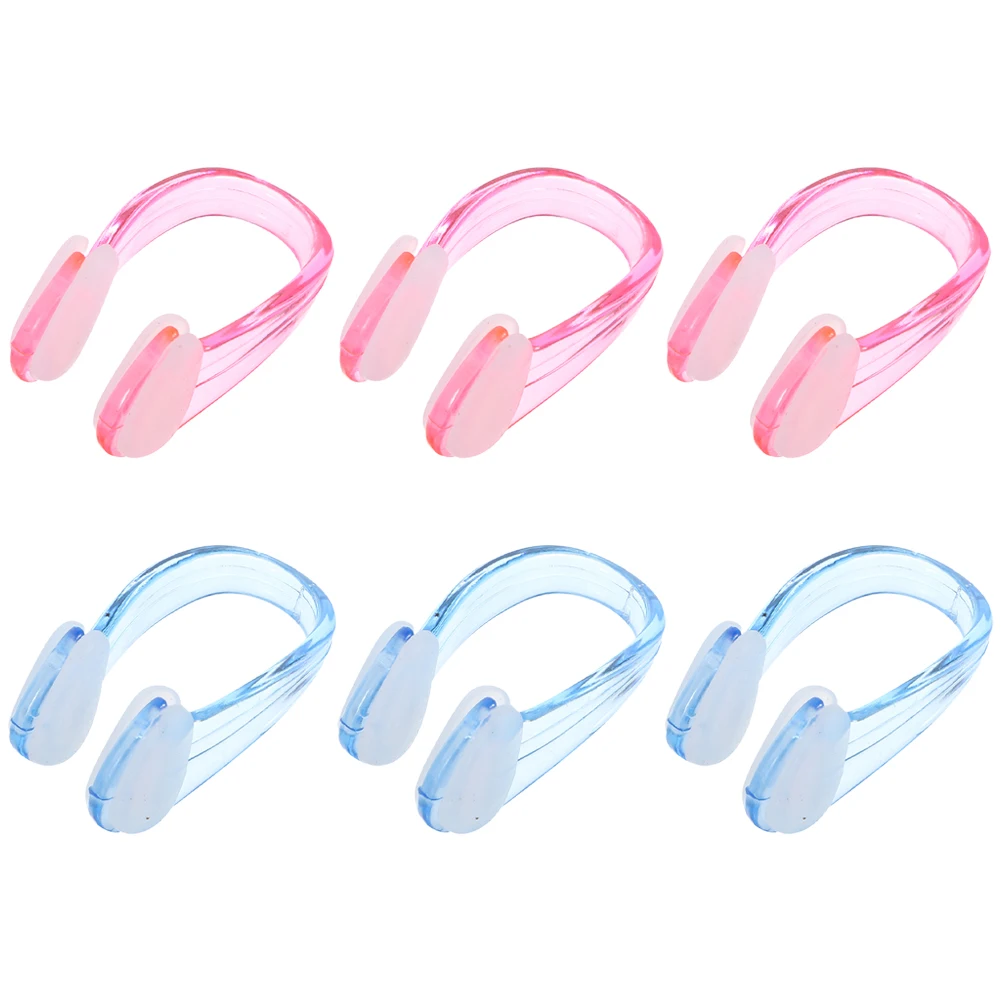 

6 Pcs Adult Waterproof Nose Clip Swimming Accessories Ear Silicone Clips for Child