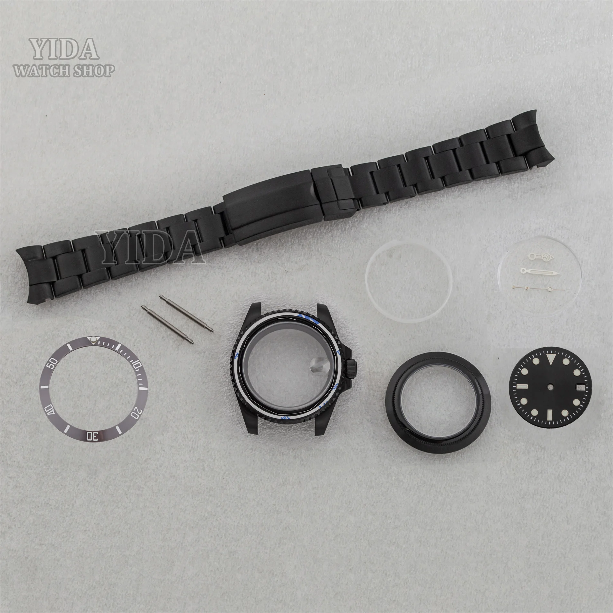 NH35 Watch Case Stainless Steel Strap Luminous Needles 28.5MM Dial Watch Accessories for SUB GMT Yacht NH35 NH34 NH36 Movement