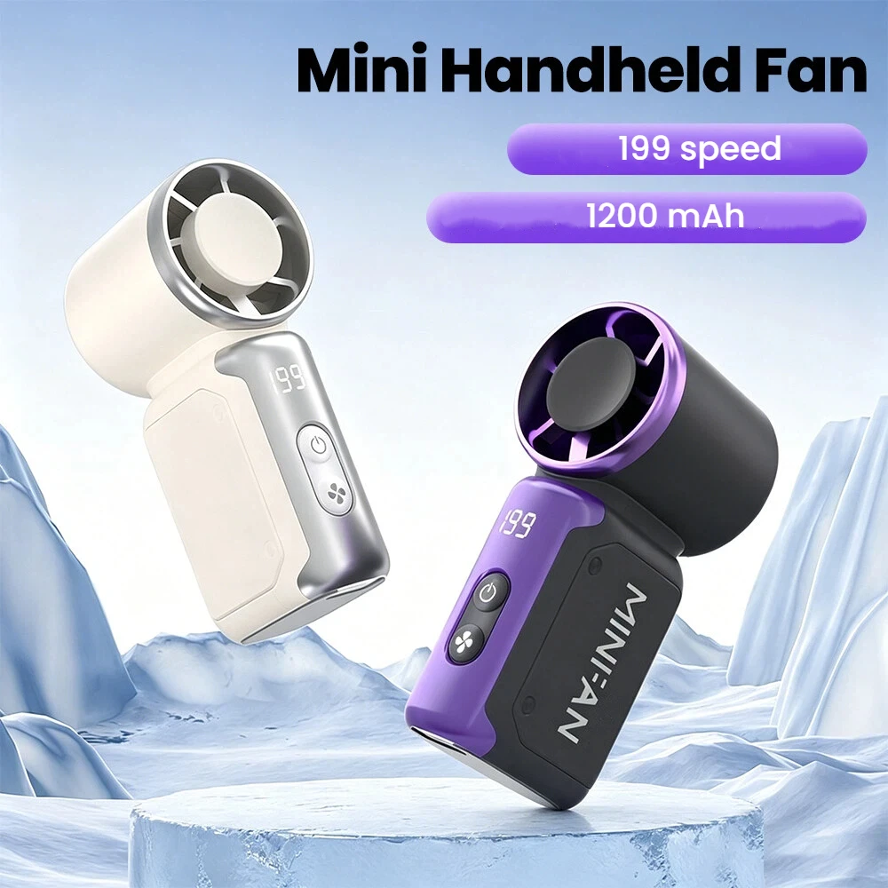 

Portable Mini Handheld Fans USB Rechargeable Ultra Quiet Bladeless Small Electric Fan Suitable for Outdoor School Travel Office