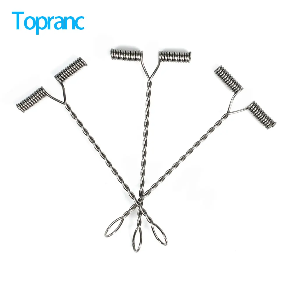 Topranc 50pcs Fishing Balance Connector Splitter Split Hooks Anti-tangle Balance Rigs Arm Connector Accessories