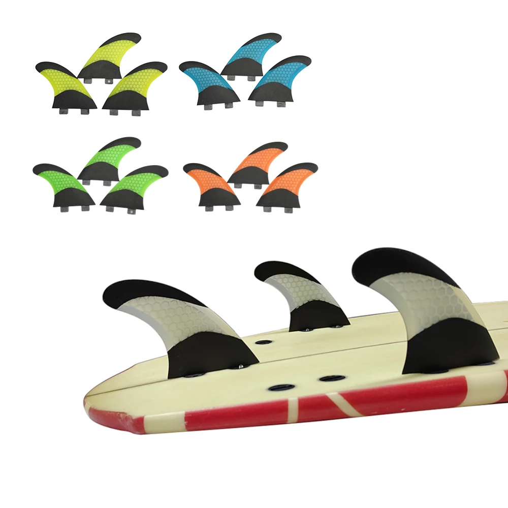 Surfing Fins M Size Tri Fins UPSURF FCS Fins Thruster Carbon Fiberglass Fins Surfboard Fins For Sup Accessories G5 3 Fins