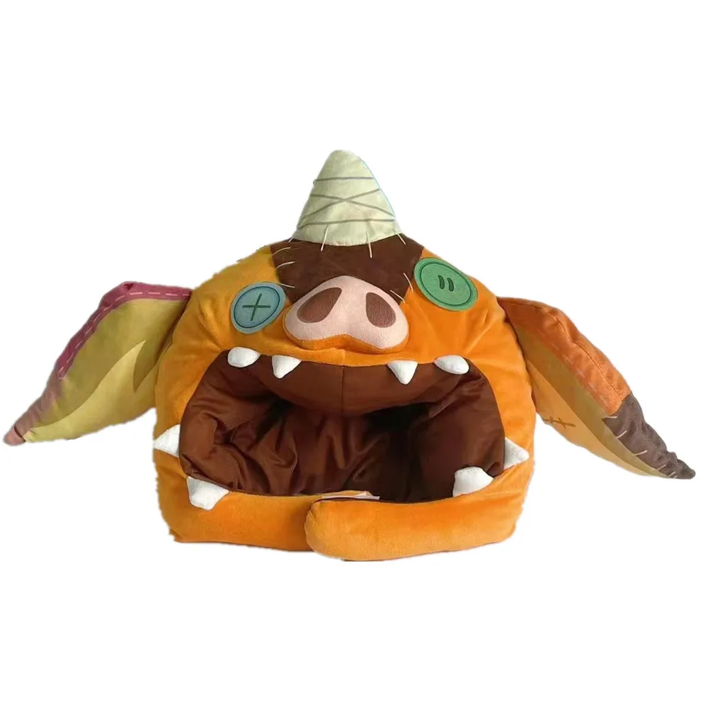 

Halloween Bokoblin Mask Link Pig Plush Hat, Party Cosplay Prop, Cute Cartoon Toy, Decorative Helmet, Xmas Gift