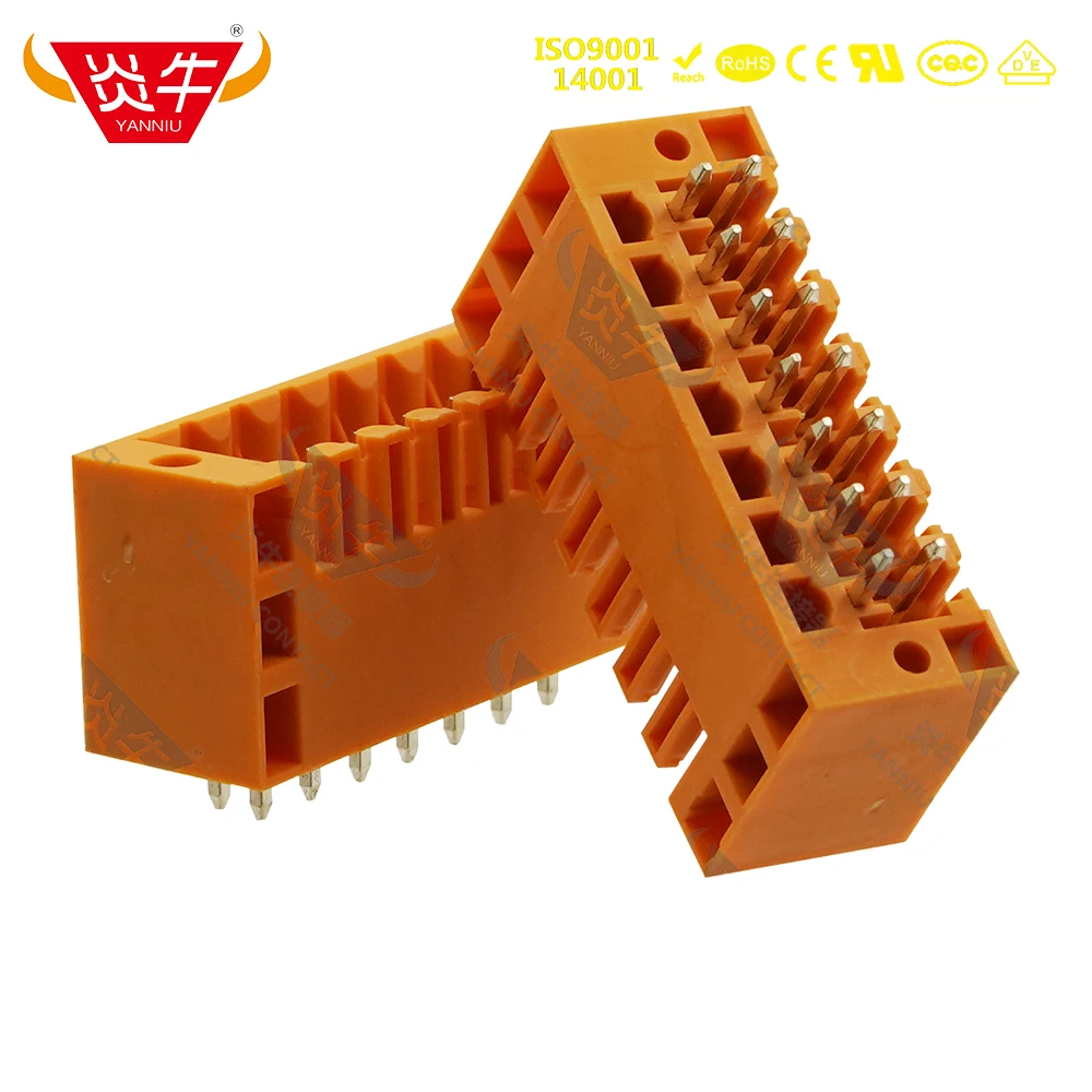 10Pcs KF2EDGEVM 3.5MM  MALE WEIDMÜLLER B2CF GRID INSTRUMENTATION DOUBLE LAYER CONNECTOR PLUG-IN TERMINAL BLOCK KEFA YANNIU