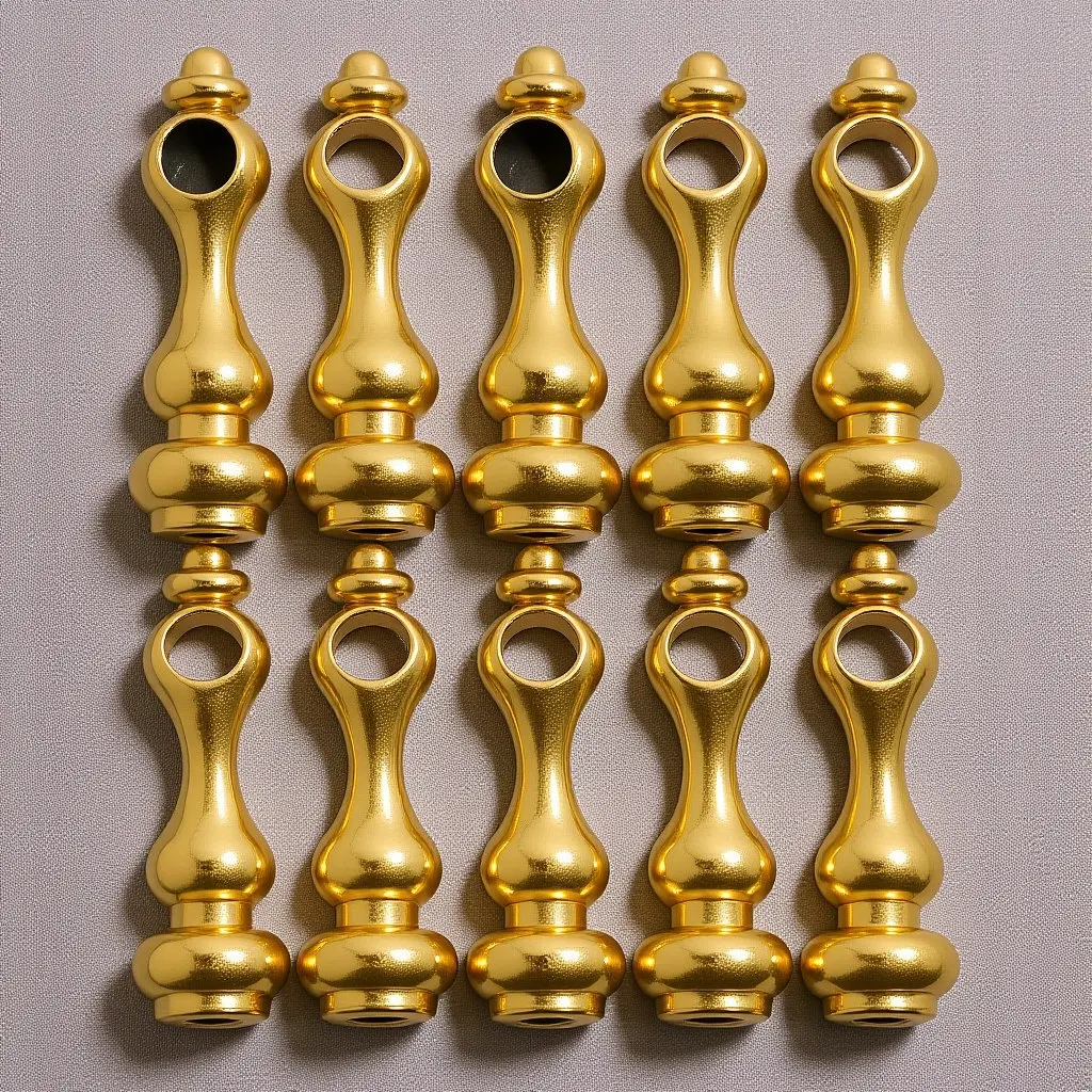 

10Pcs Universal Metal Baluster Spindles for Glass Railings Furniture Hardware Replacement Connectors Decorative Cabinet Accents