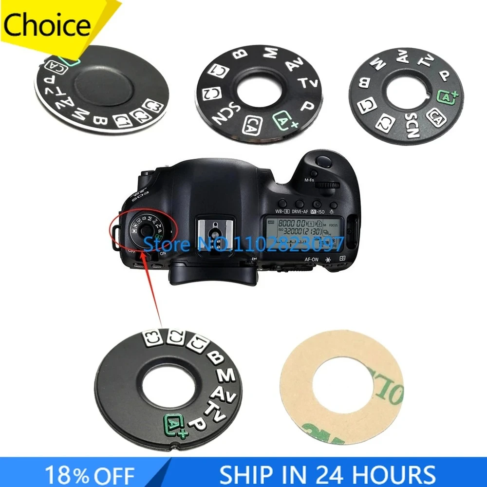 NEW For Canon EOS 5D3 5D4 5DIII 6D 6D2 6DII 7D2 7D 5DS 5DSR 70D 80D 90D 77D 600D Top Cover Function Dial Model Button Dial Part